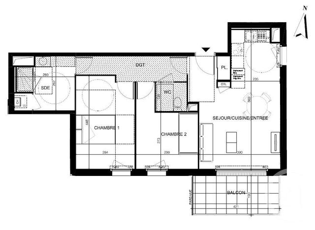 Appartement F3 à louer - 3 pièces - 61.42 m2 - ST JEAN DE BRAYE - 45 - CENTRE - Century 21 Premium