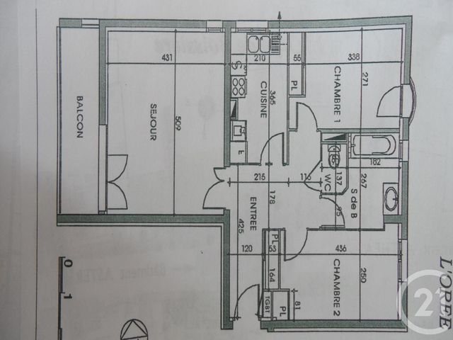 Appartement F3 à louer - 3 pièces - 68.71 m2 - FLEURY LES AUBRAIS - 45 - CENTRE - Century 21 Premium