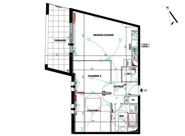 Appartement F3 à louer - 3 pièces - 57.93 m2 - ORLEANS - 45 - CENTRE - Century 21 Premium